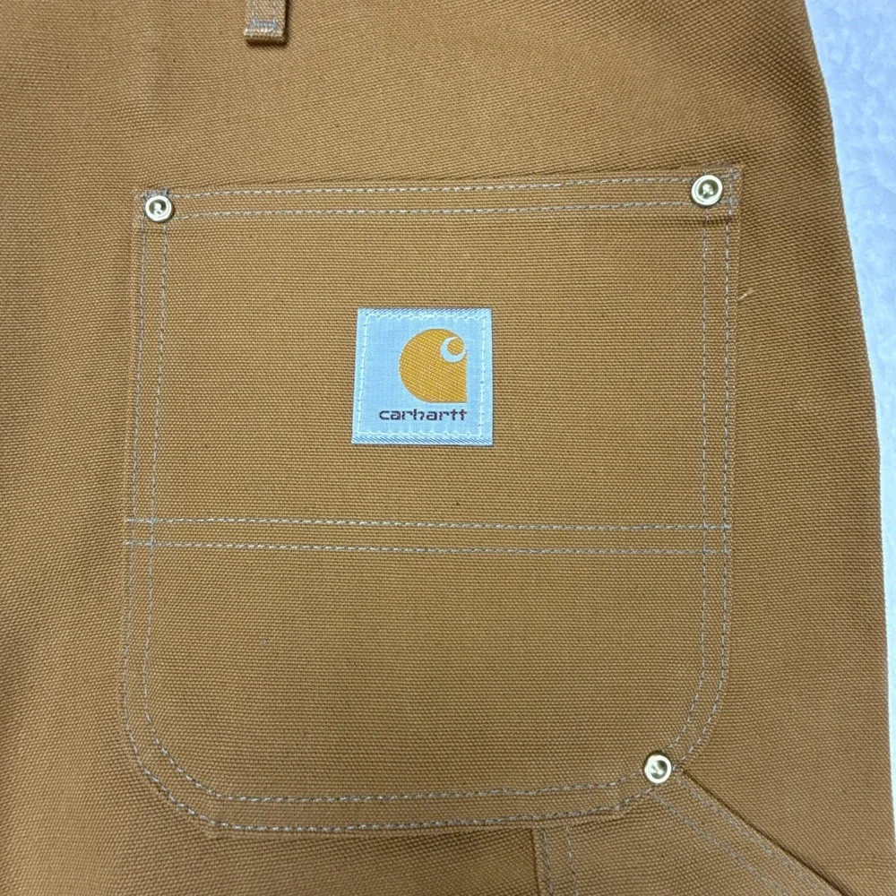 Carhartt Firm‎ Duck Double Knee Work Dungaree Pants Mens 40X34 B01 BRN NWT NOS